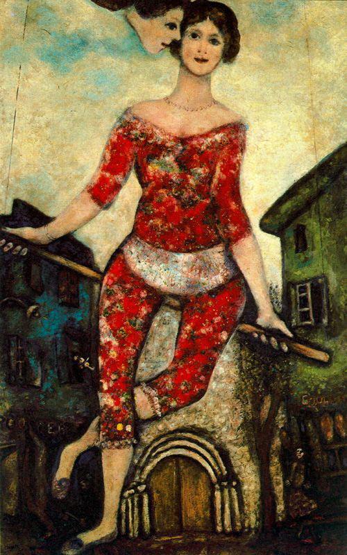 L’acrobate contemporain de Marc Chagall Peintures à l'huile